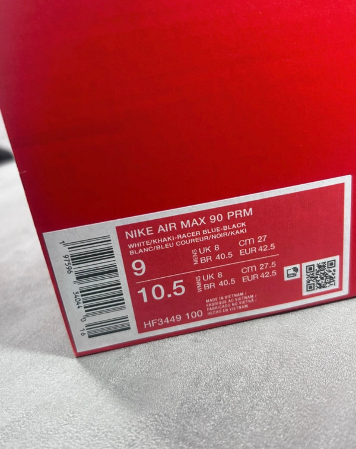 Nike Air Max 90 PRM | White Racer Blue | Size UK 8 / EU 42.5 |
