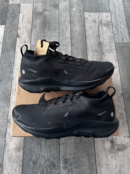 Nike Pegasus Trail 5 GTX Triple Black Waterproof Trail Shoes - UK 9