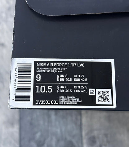 Nike Air Force 1 ‘07 LV8 Black Smoke Grey Trainers