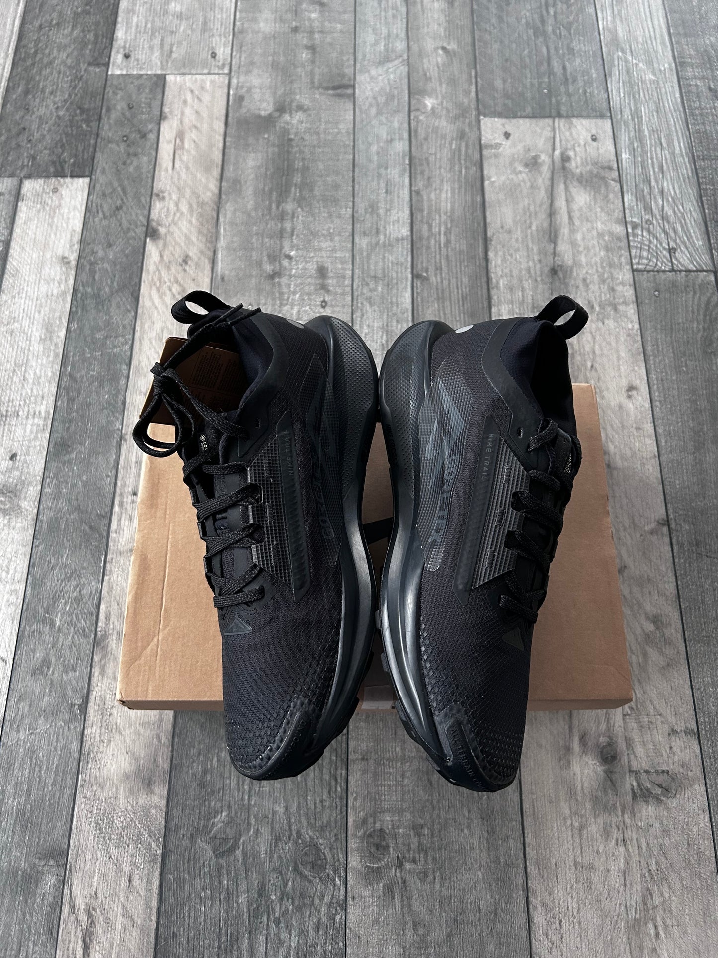 Nike Pegasus Trail 5 GTX Triple Black Waterproof Trail Shoes - UK 9